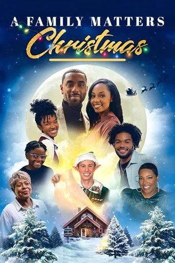 Póster de Navidad en familia